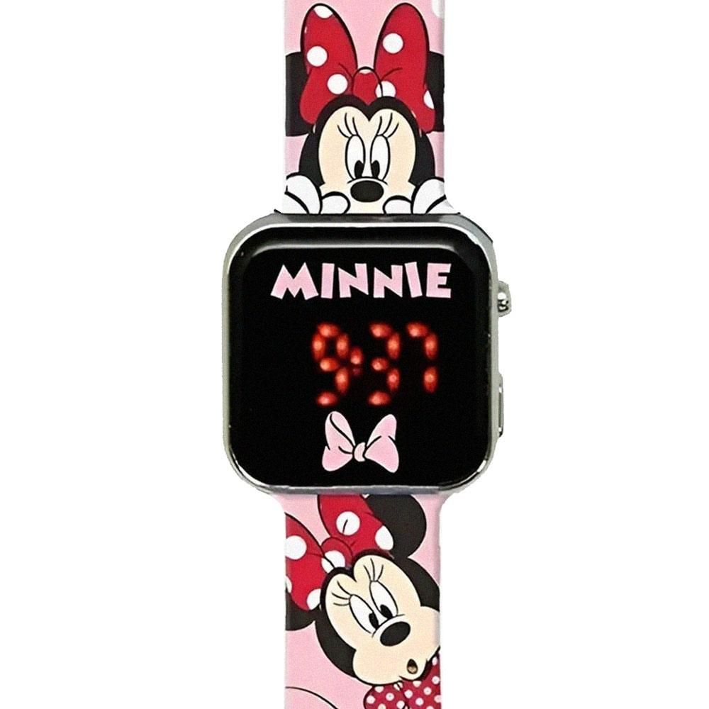 LED Детски часовник Minnie Mouse с дизайн на Мини Маус и LED дисплей за деца.