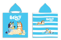 Детско плувно пончо с качулка Bluey – 100% полиестер, 100x50 см, за плаж и басейн