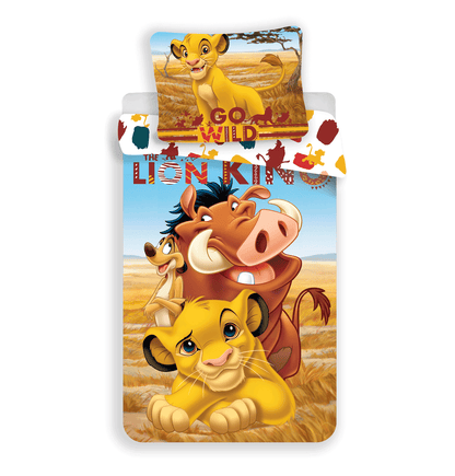 Детско спално бельо lion King с весели анимационни персонажи от любимия филм.