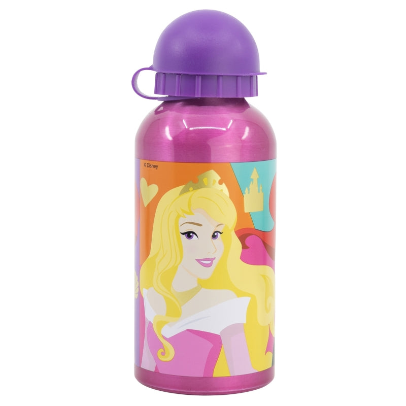 Бутилка за вода, алуминиева, Disney princess, 400мл с графика на Принцеса Аврора.