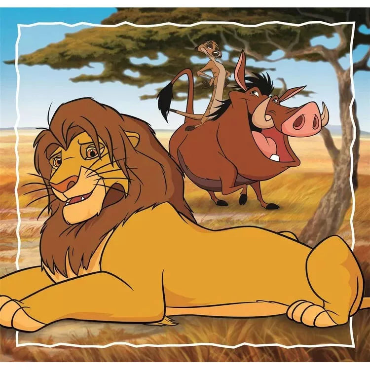 Детски пъзел 3 в 1, Disney Classic, Clementoni 3x48 части с любимите персонажи от Цар Лъв.