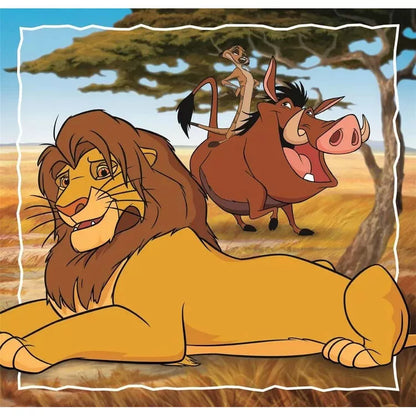 Детски пъзел 3 в 1, Disney Classic, Clementoni 3x48 части с любимите персонажи от Цар Лъв.