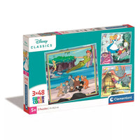 Детски пъзел 3 в 1, Disney Classic, Clementoni 3x48 части - цветен комплект с любимите герои на Дисни