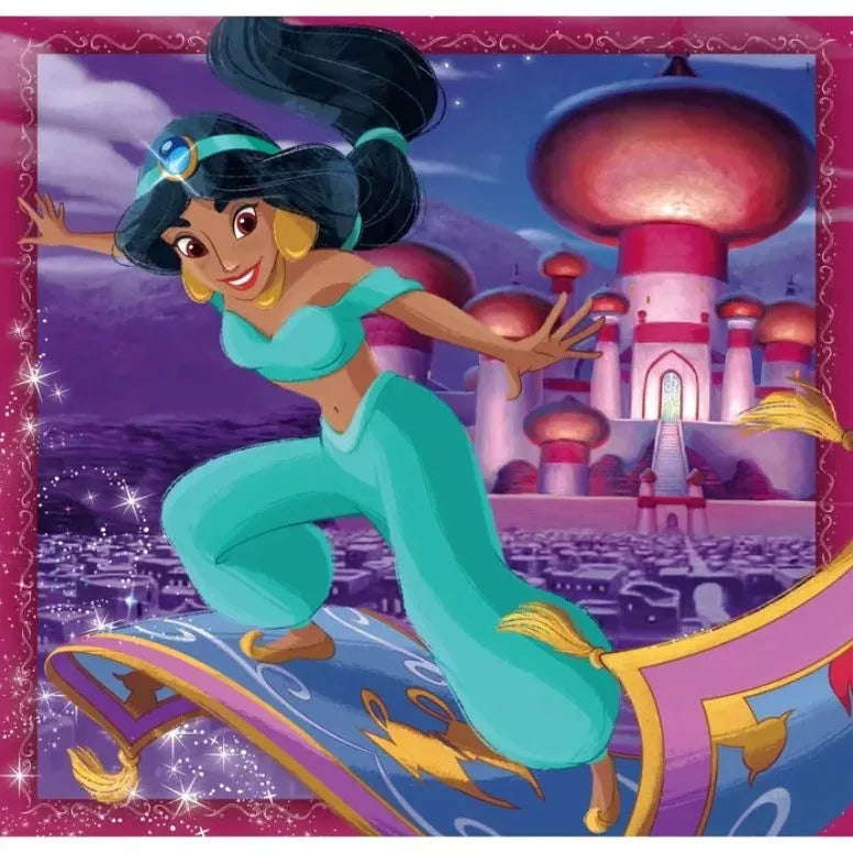 Детски пъзел 3 в 1, Disney Princess, Clementoni 3x48 части - Жасмин на летящия килим.