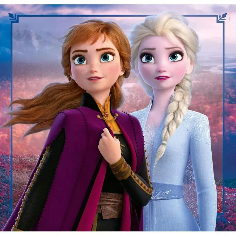 Детски пъзел 3 в 1, Frozen, Clementoni 3x48 части с героите Ана и Елза.