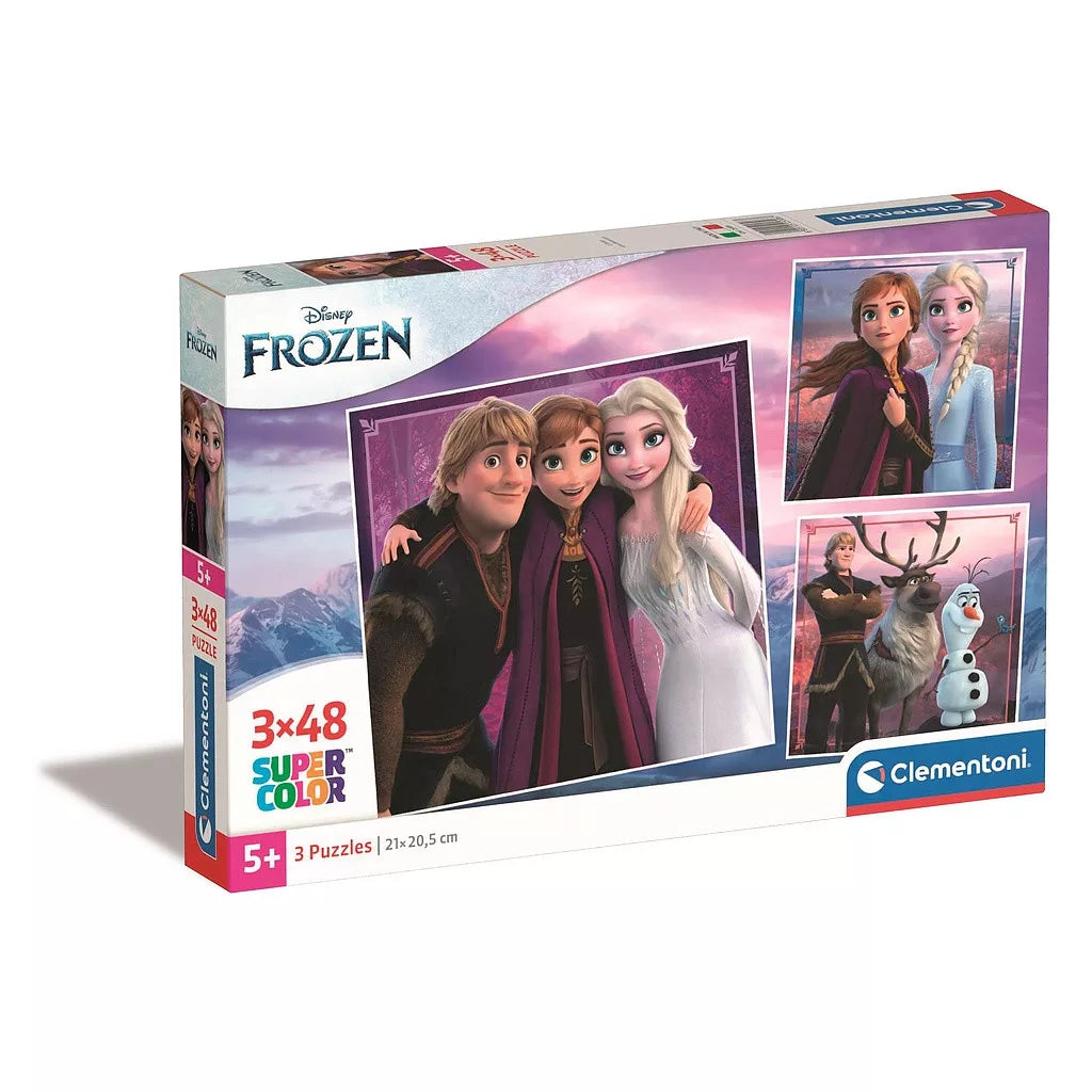 Детски пъзел 3 в 1, Frozen, Clementoni 3x48 части с героите от филма.