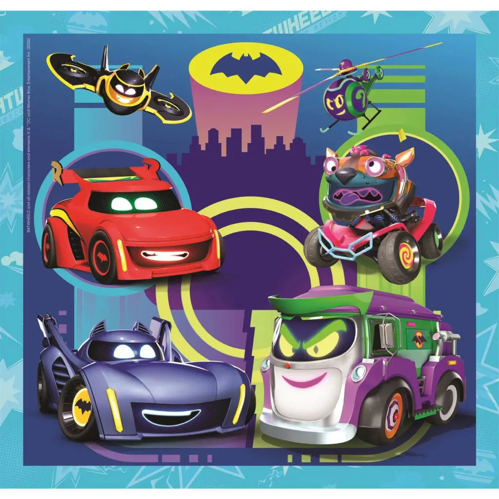 Детски пъзел 3 в 1, Batman, Clementoni 3x48 части с коли и анимационни герои.