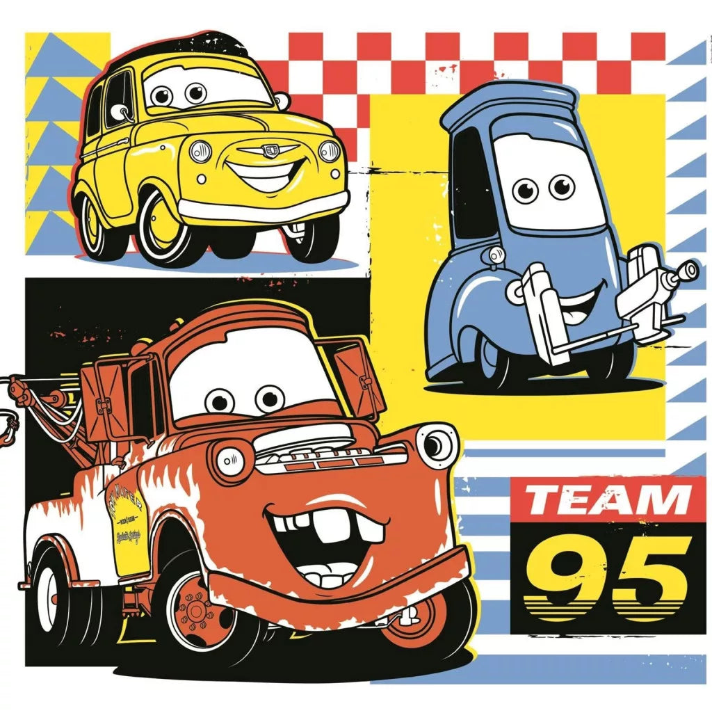 Детски пъзел 3 в 1, Disney cars, Clementoni 3x48 части с весели герои от филма.
