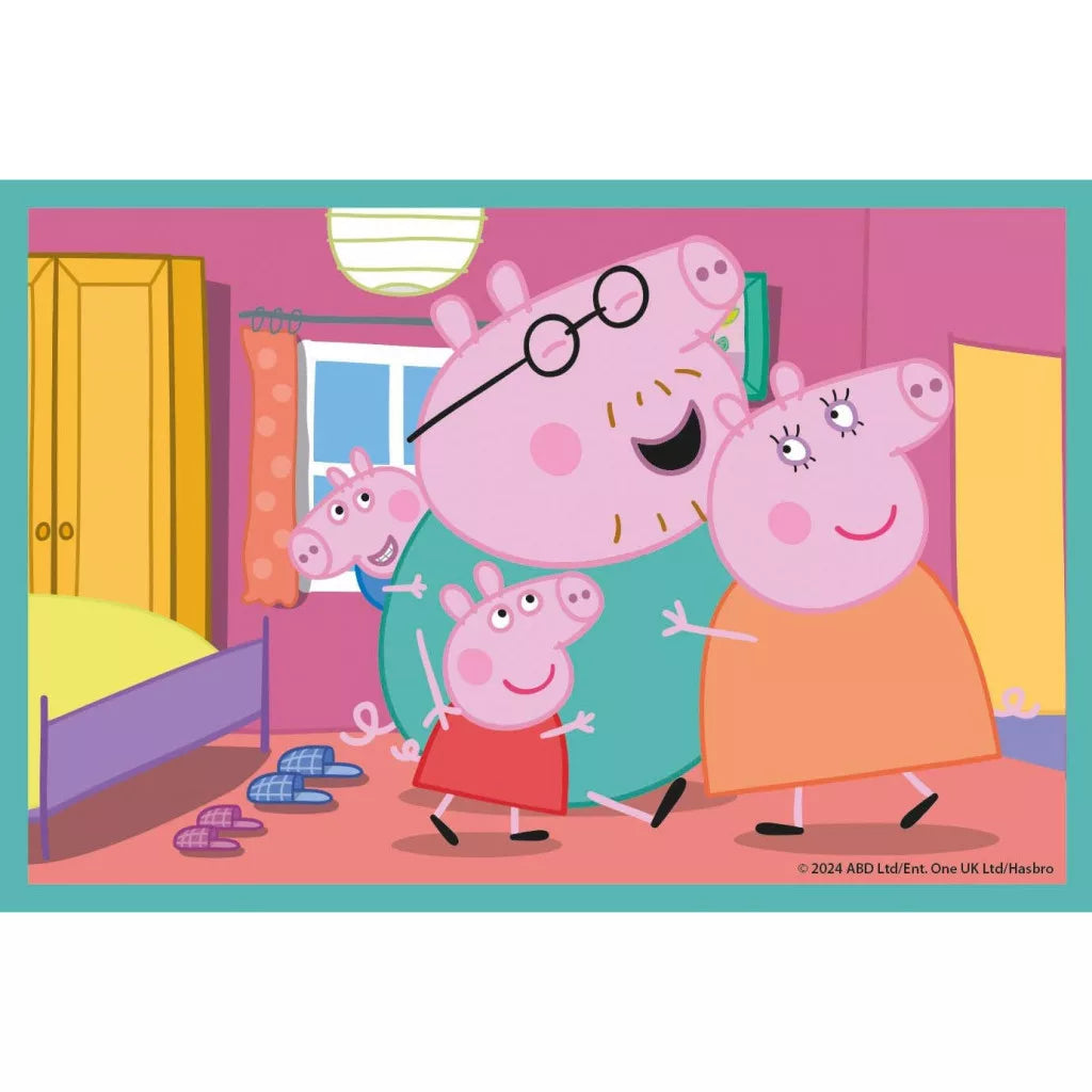 Детски пъзел Clementoni, Peppa Pig, 6 кубчета с героите от Пепа Пиг в ярки сцени.