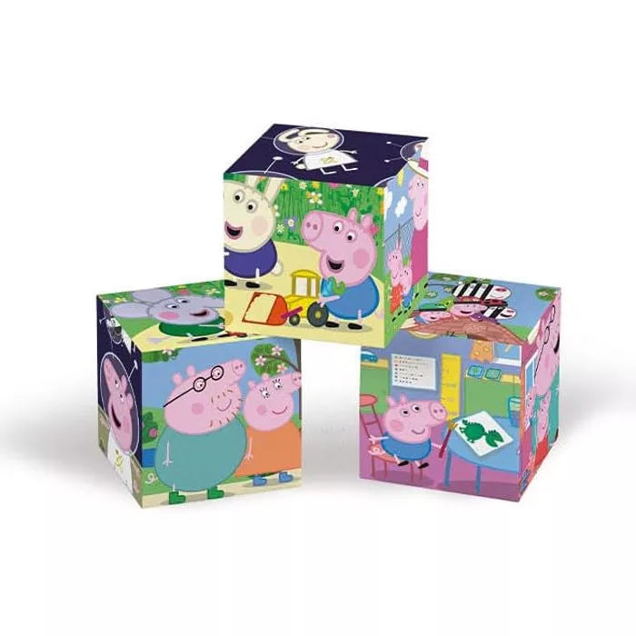 Детски пъзел Clementoni, Peppa Pig, 6 кубчета с ярки картинки и сцени от популярния филм