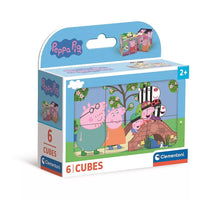 Детски пъзел Clementoni, Peppa Pig, 6 кубчета в цветна опаковка с картинки от любимия анимационен филм.