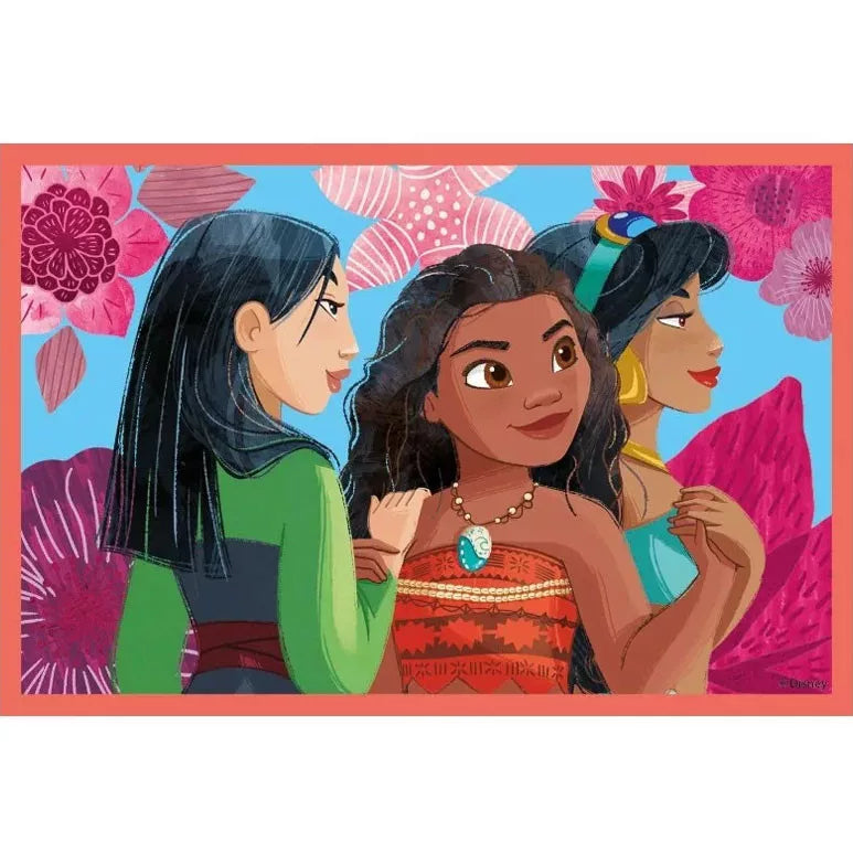 Детски пъзел Clementoni, Disney Princess, 6 кубчета с героини Ариел, Пепеляшка и Мулан.