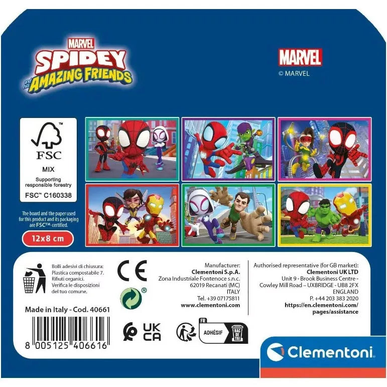 Детски пъзел Clementoni, Spidey, 6 кубчета с ярки сцени от популярния филм Спайди.