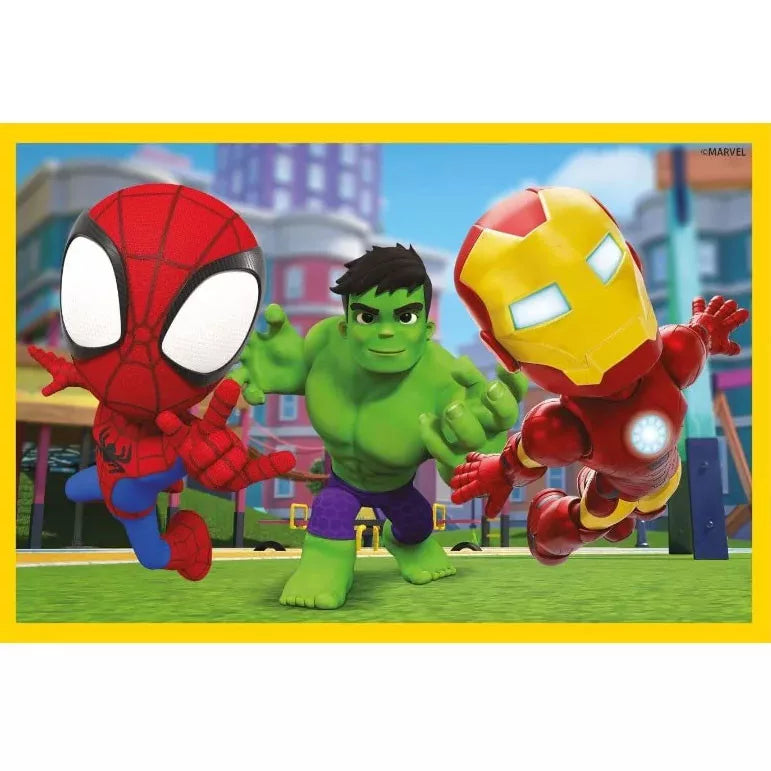 Детски пъзел Clementoni, Spidey, 6 кубчета с любимите герои Спидърмен, Хълк и Айронмен.
