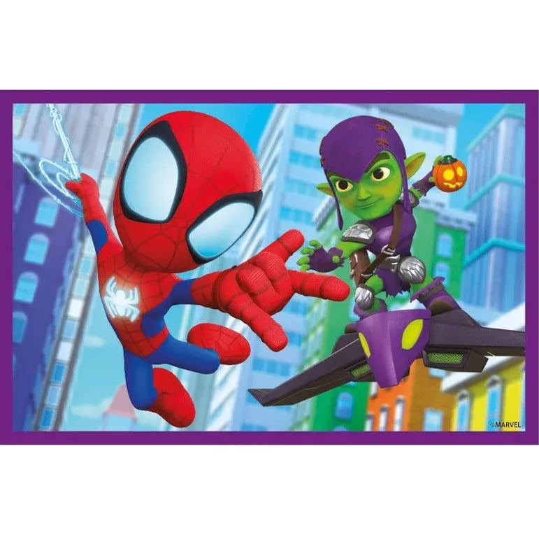 Детски пъзел Clementoni, Spidey, 6 кубчета с Spider-Man и Зеления гоблин в динамична сцена.