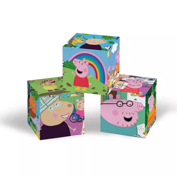 Детски пъзел Clementoni, Peppa Pig, 12 кубчета - ярки кубчета с герои от Пепа Пиг.