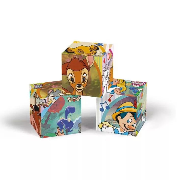 Детски пъзел Clementoni, Disney Classic, 12 кубчета с ярки изображения на класически герои.