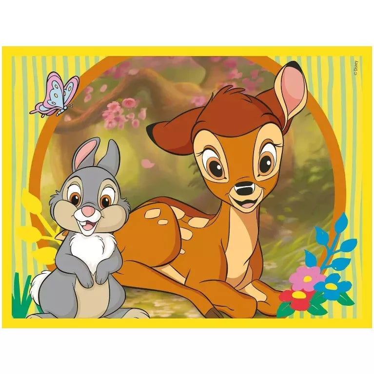 Детски пъзел Clementoni, Disney Classic, 12 кубчета с изображения на Бамби и заек.