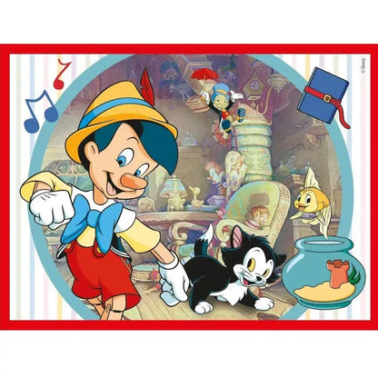 Детски пъзел Clementoni, Disney Classic, 12 кубчета с Пинокио, коте и риба от класическия филм.