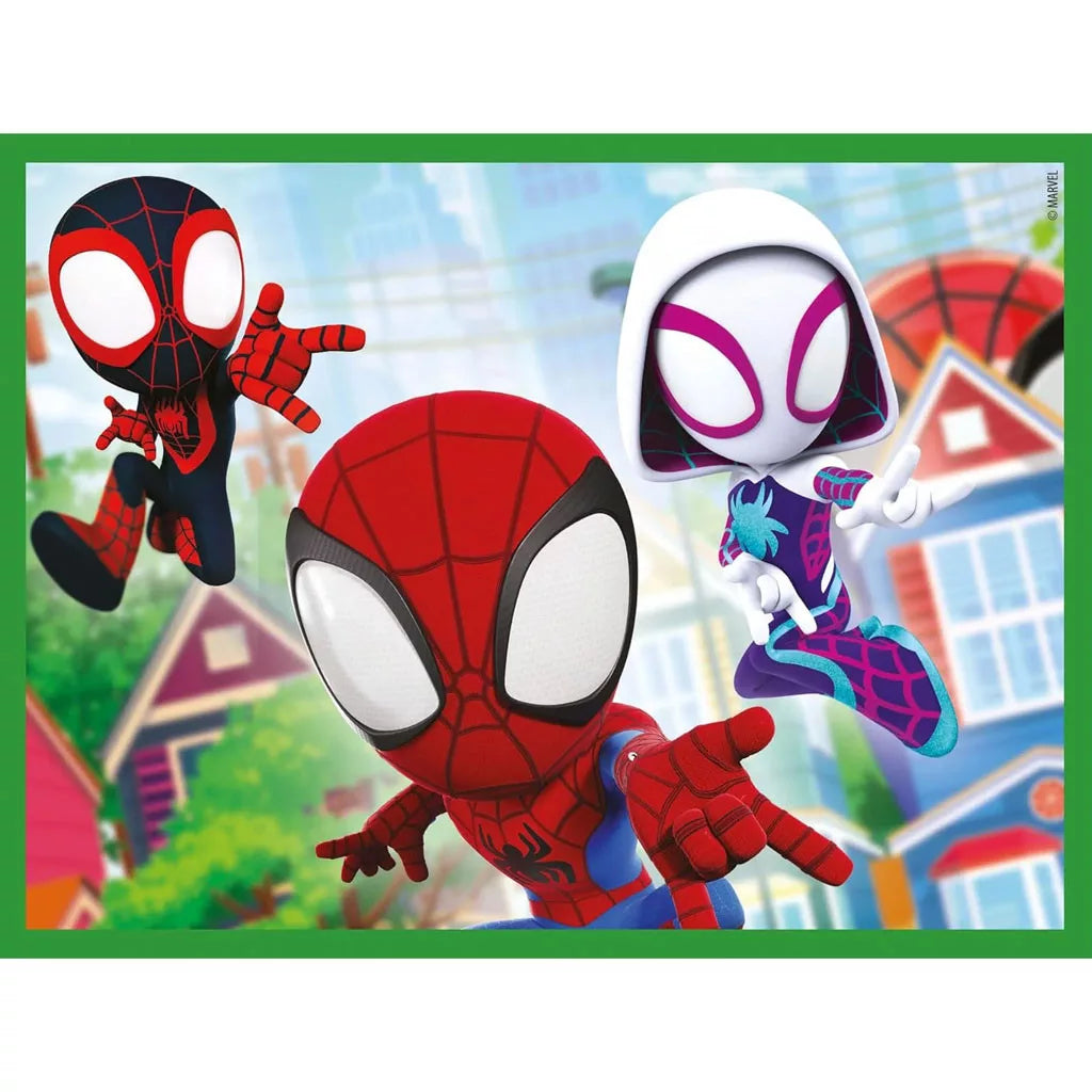 Детски пъзел Clementoni, Spidey, 12 кубчета с ярки анимационни герои Спайдермен.