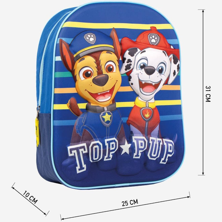 Детска 3D раница за градина Paw Patrol с ярки цветове и изображения на любимите герои