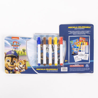 Детска раница за градина с комплект за оцветяване Paw Patrol и цветни маркери
