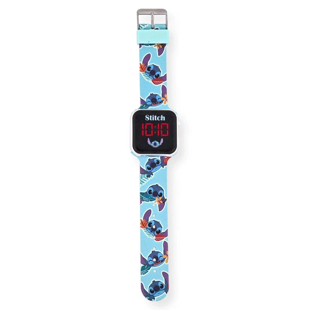 LED Детски часовник Stitch с ярък дизайн и цифров дисплей, идеален за малки изследователи.