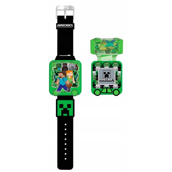Детски дигитален часовник с игри Minecraft – Creeper, стилен и забавен аксесоар с тематичен Creeper дизайн и множество функции.