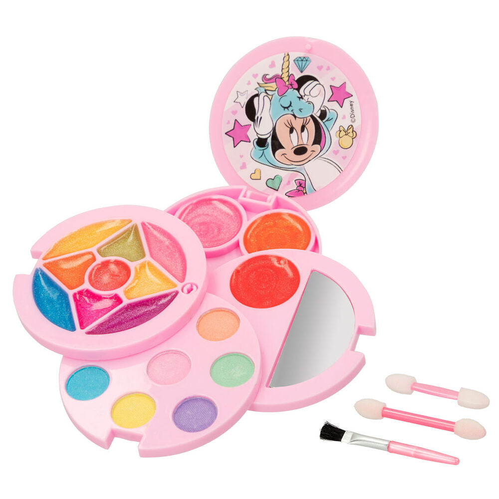 Детски грим комплект Minnie Mouse, розова кутийка с безопасни гримове и огледало.