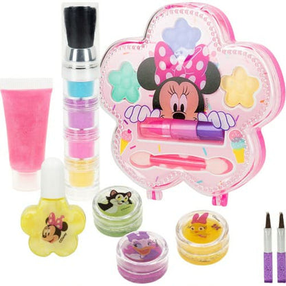 Детски грим комплект Minnie Mouse с цветни сенки и гланц за деца над 5 години.