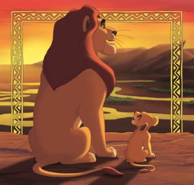 Детски пъзел 3 в 1, Lion King Clementoni 3x48 части, рисунка на Симба и Муфаса.