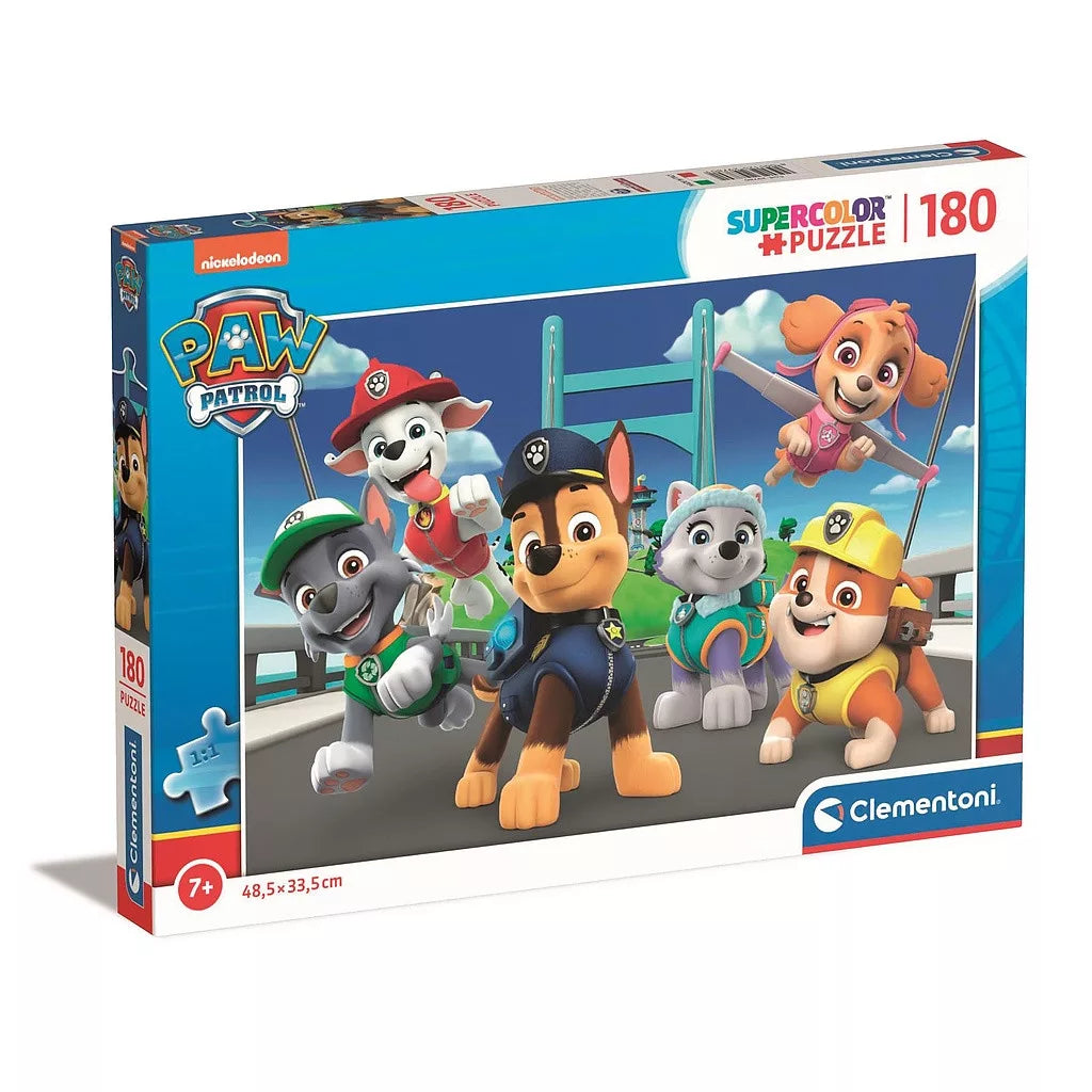 Детски пъзел Paw Patrol 180 части с любимите герои на децата, подходящ за развиване на фината моторика.