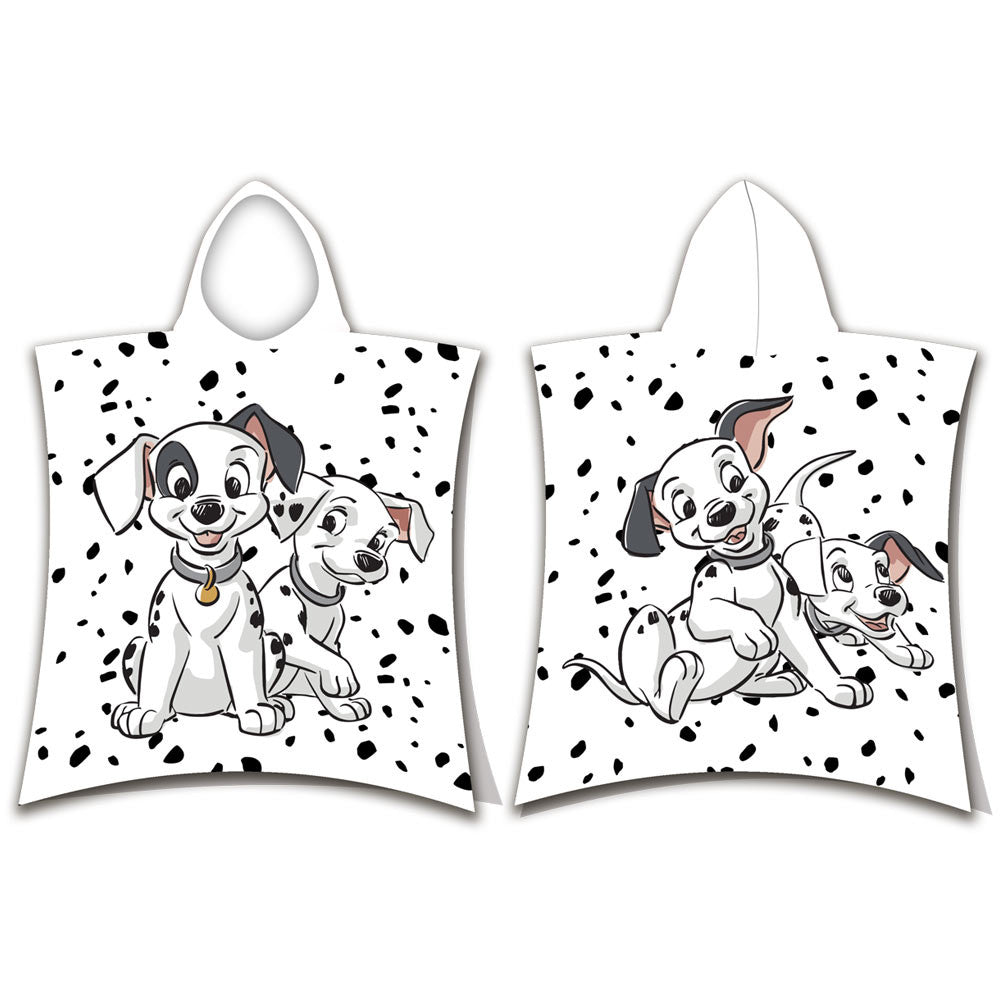 Детско пончо за плаж 101 Dalmatians с мотиви на далматинци и игриви кучета.