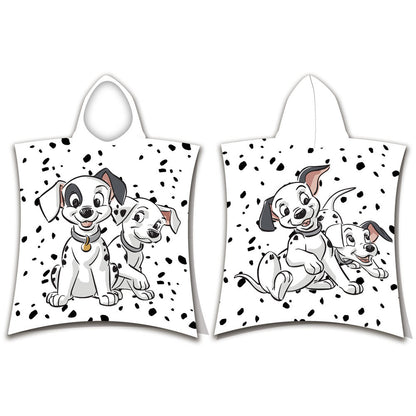 Детско пончо за плаж 101 Dalmatians с мотиви на далматинци и игриви кучета.