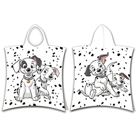 Детско пончо за плаж 101 Dalmatians с мотиви на далматинци и игриви кучета.