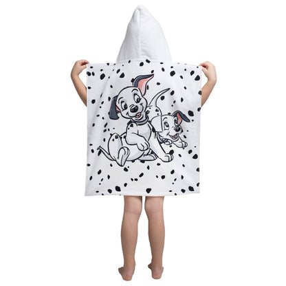 Детско пончо за плаж 101 Dalmatians с качулка и изображение на далматинци