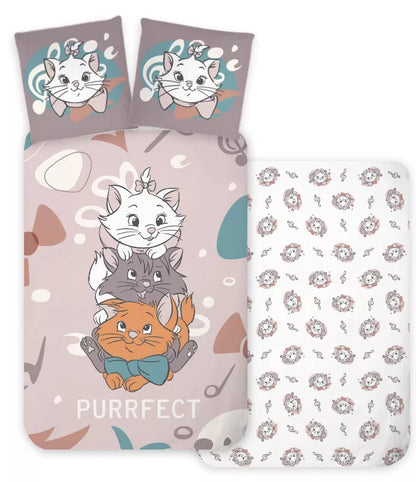 Детско спално бельо Disney Marie с котенца, идеално за детска стая и комфортен сън.
