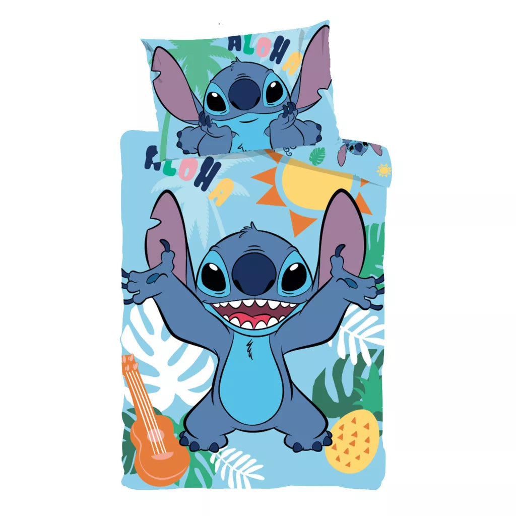 Детско спално бельо Stitch с дизайн на Ститч, идеално за детска стая.