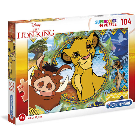 Детски пъзел Lion King 104 части 6+. Забавен пъзел със Симба, Тимон и Пумба за деца над 6 години.