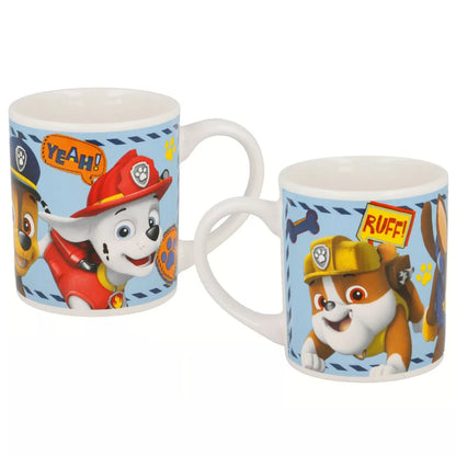 Керамичен сервиз за хранене Paw Patrol - чаша с изображения на персонажите от Пес Патрул.