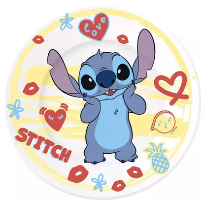 Керамичен сервиз за хранене Stitch - чиния с уникален дизайн на Stitch, идеална за детски игри и хранене.