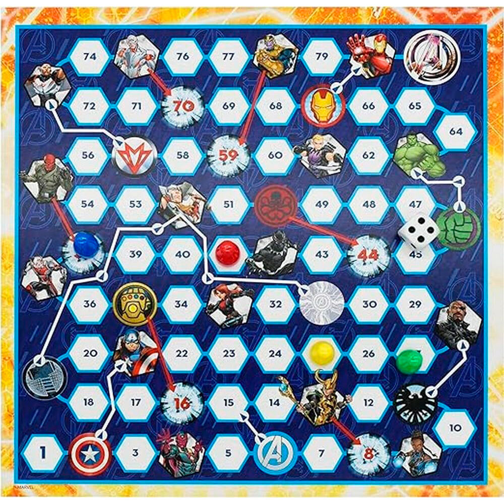 Комплект настолни игри Cartamundi: Avengers - детска с игрална дъска и фигурки
