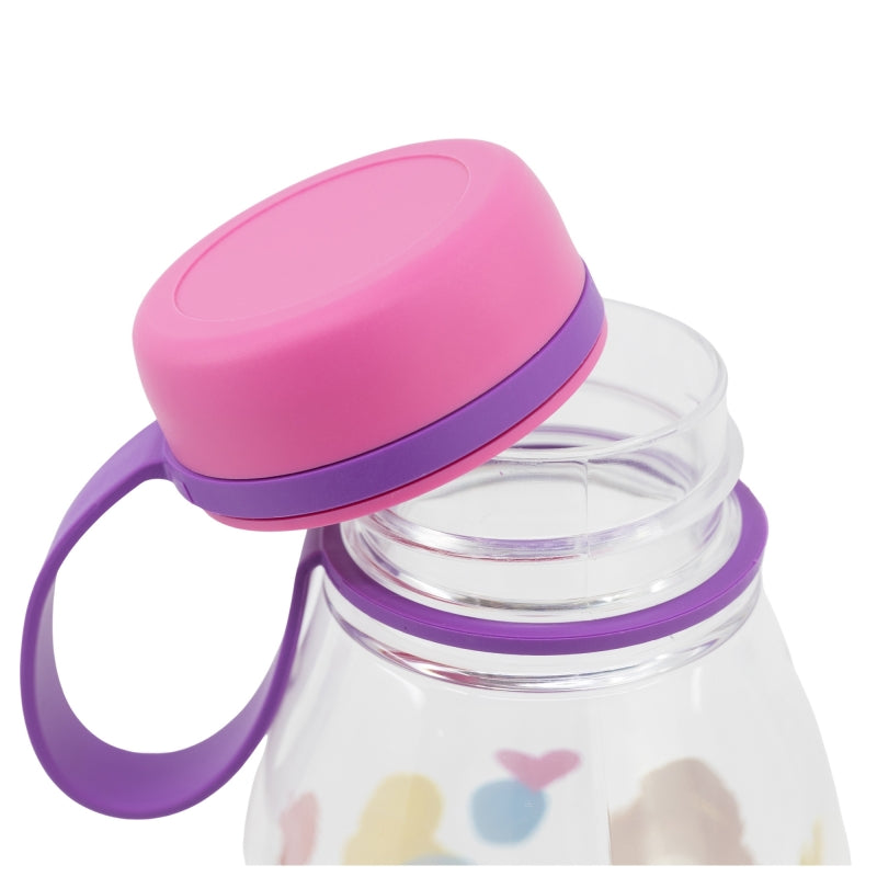 Бутилка за вода от тритан Disney Princess, 650ml - цветен капак и дръжка за лесно носене.