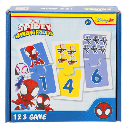 Образователна игра с числа Marvel Spidey – пъзел игра за деца с герои от Спайди, развиваща математически умения.