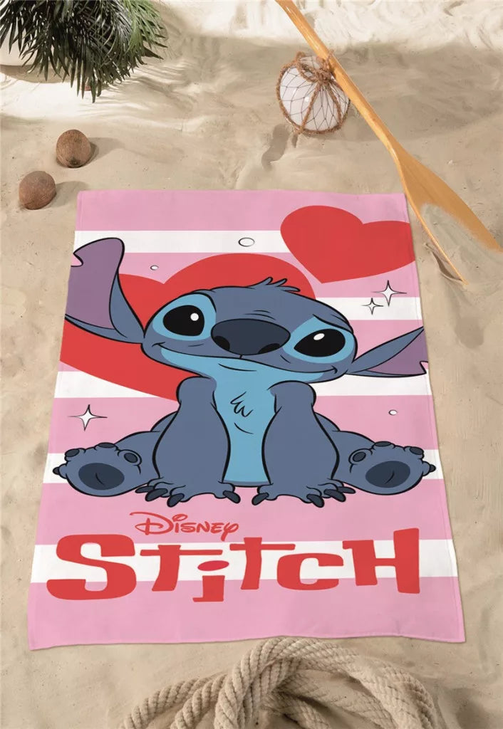 Памучна детска хавлия за плаж Stitch с мотив от Дисни
