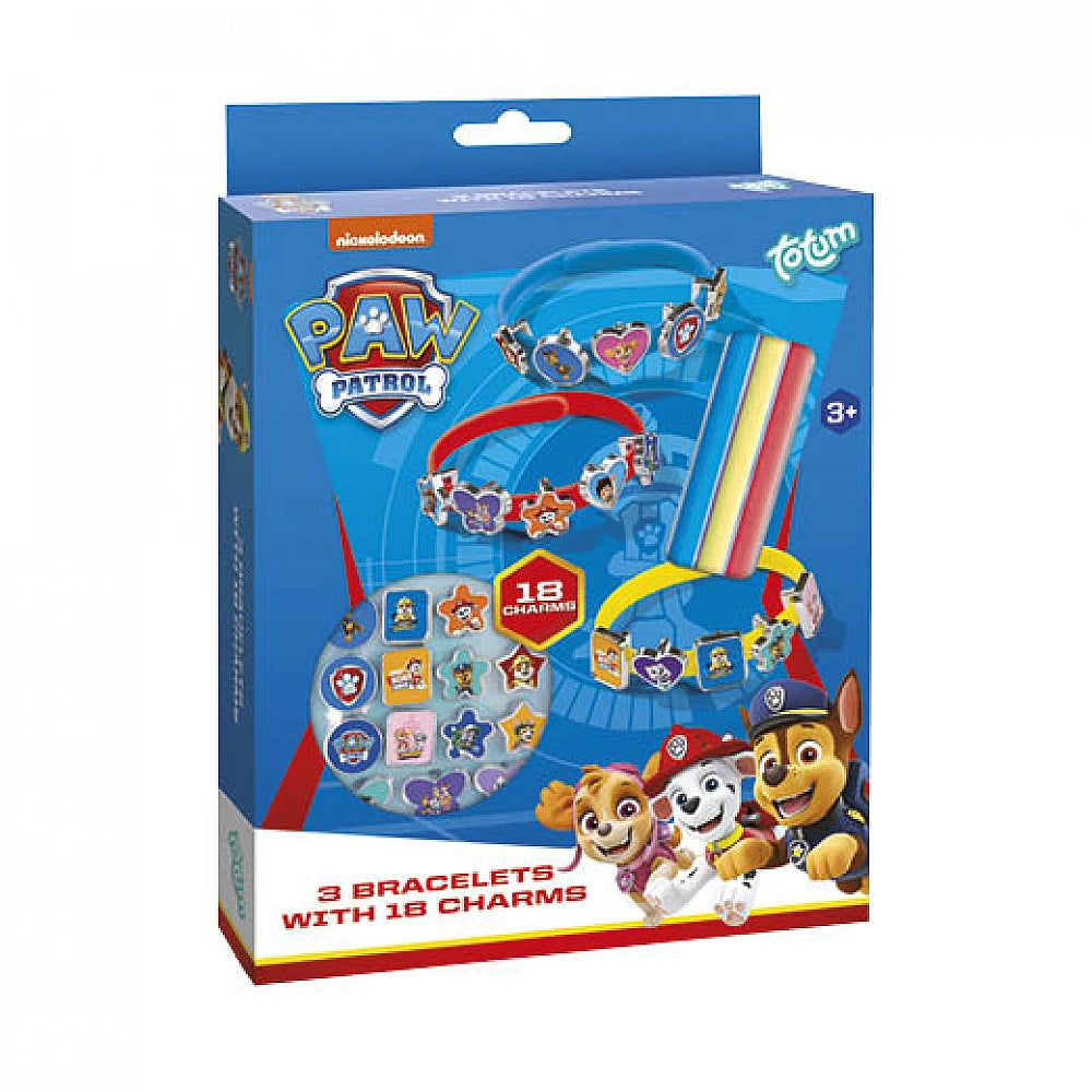 Творчески комплект за изработка на бижута Paw Patrol с 3 гривни и 18 талисманчета.