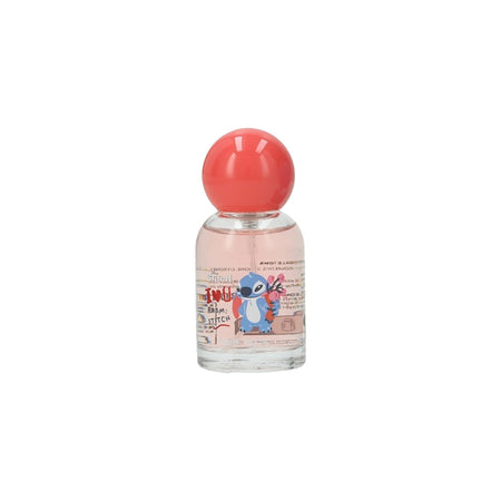 Парфюмна вода Stitch, 30ml - детски лек аромат с тематична бутилка Stitch и практичен розов капак за носене