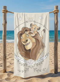 Памучна детска хавлия за плаж The Lion King