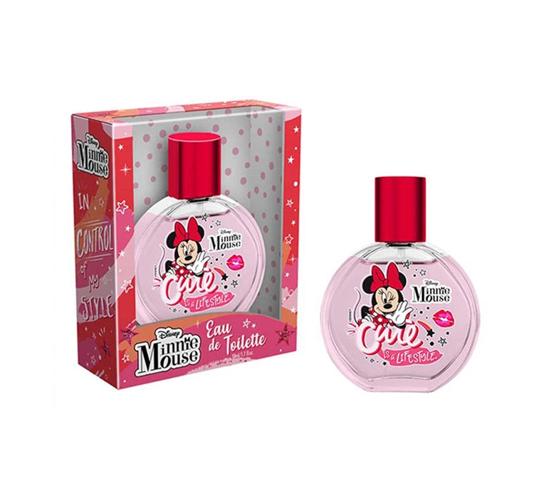 Тоалетна вода Minnie Mouse 50ml в нежна розова опаковка с Мини Маус, идеален подарък за момиче.