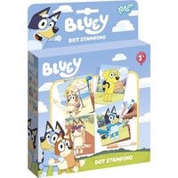 Творчески комплект - оцветяване с точки Bluey за деца с шаблони и маркери.